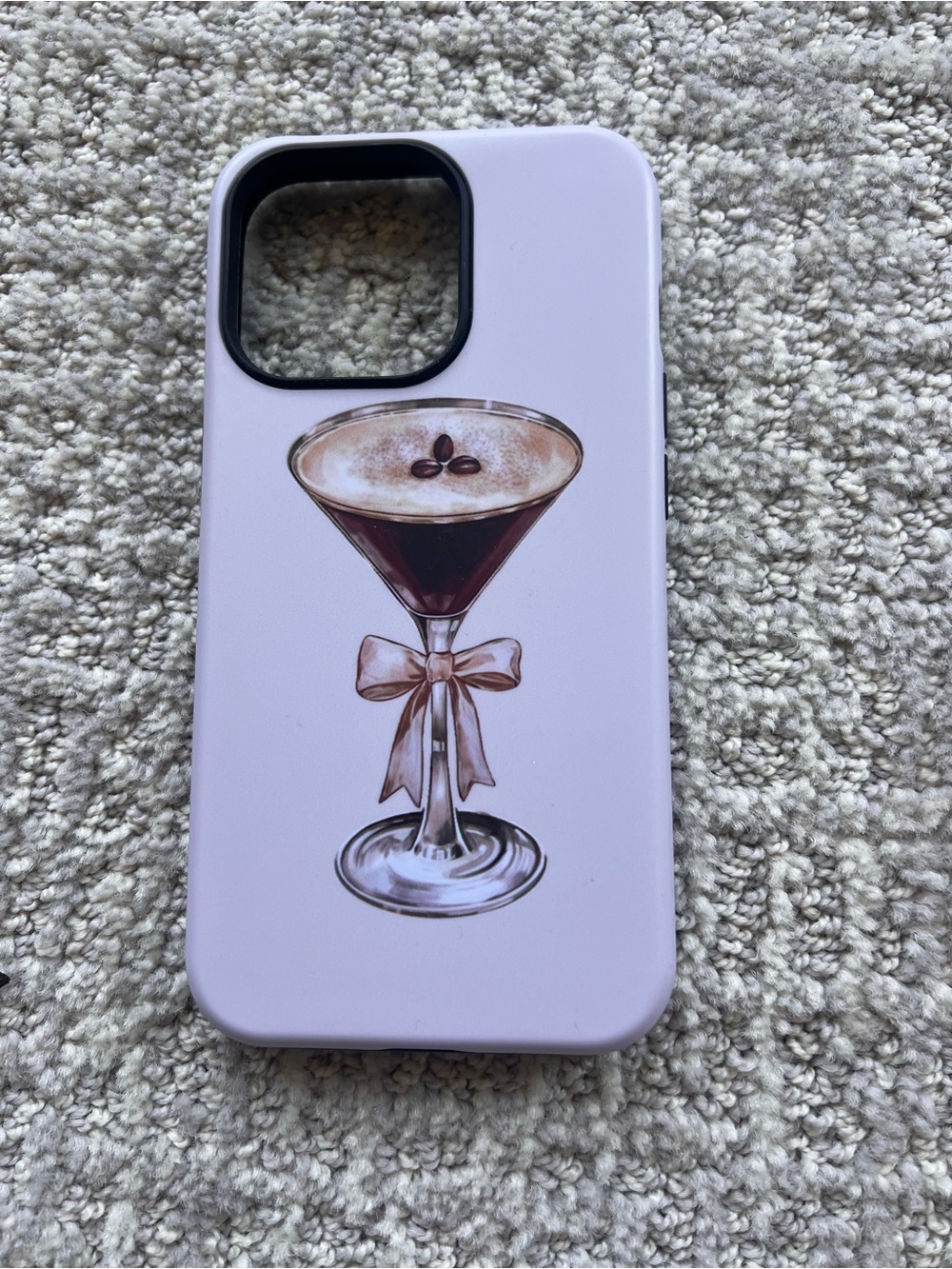 Lavender Cocktail Graphic Phone Case - iPhone 13 Pro Compatible Cell Phones